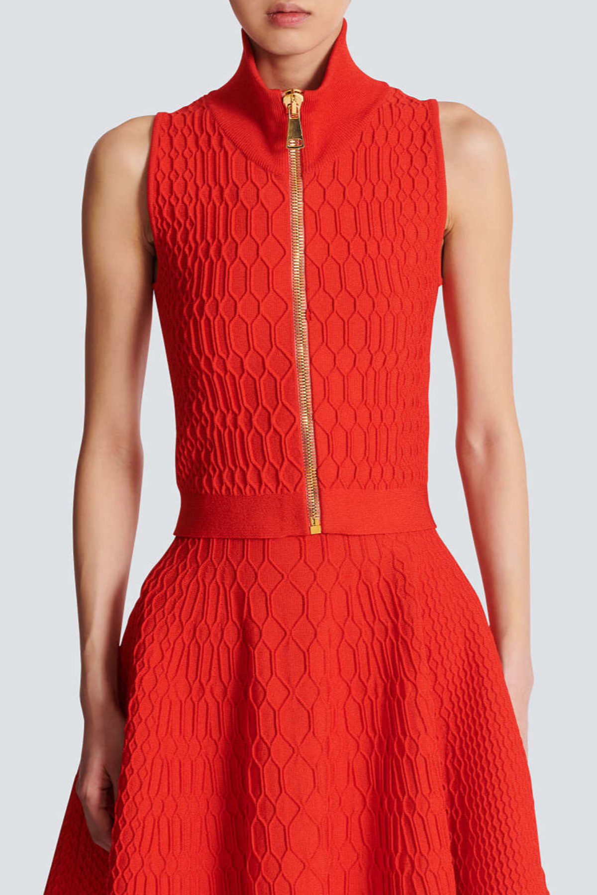 Kabin Sleeveless Knit Top - Red