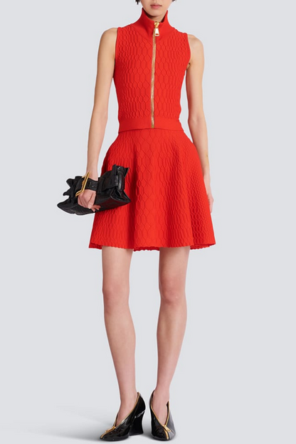 Kabin Sleeveless Knit Top - Red