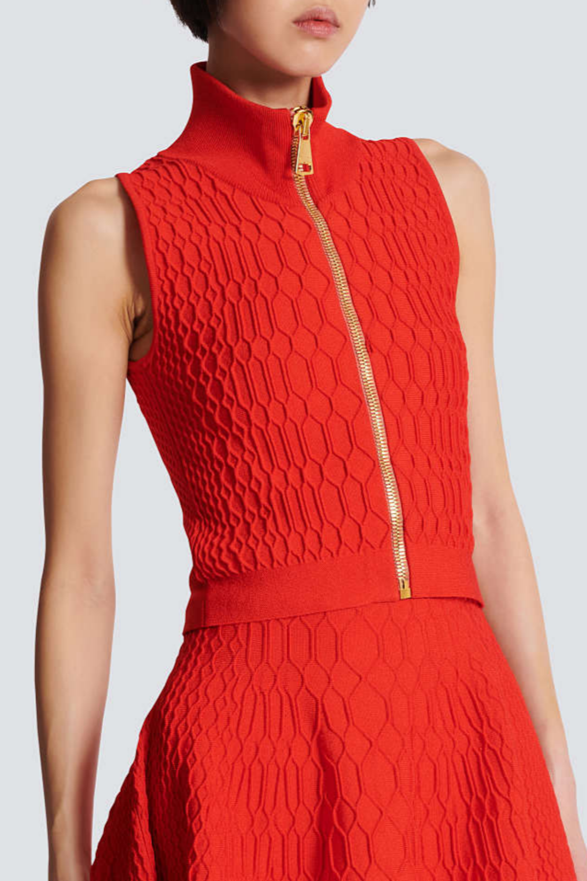 Kabin Sleeveless Knit Top - Red