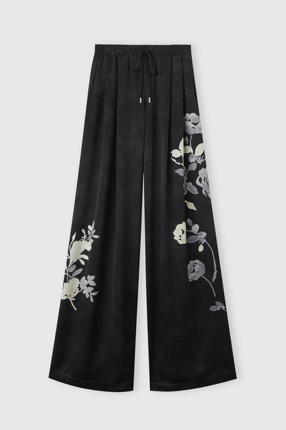 Kaces Floral Feather Silk Blouse