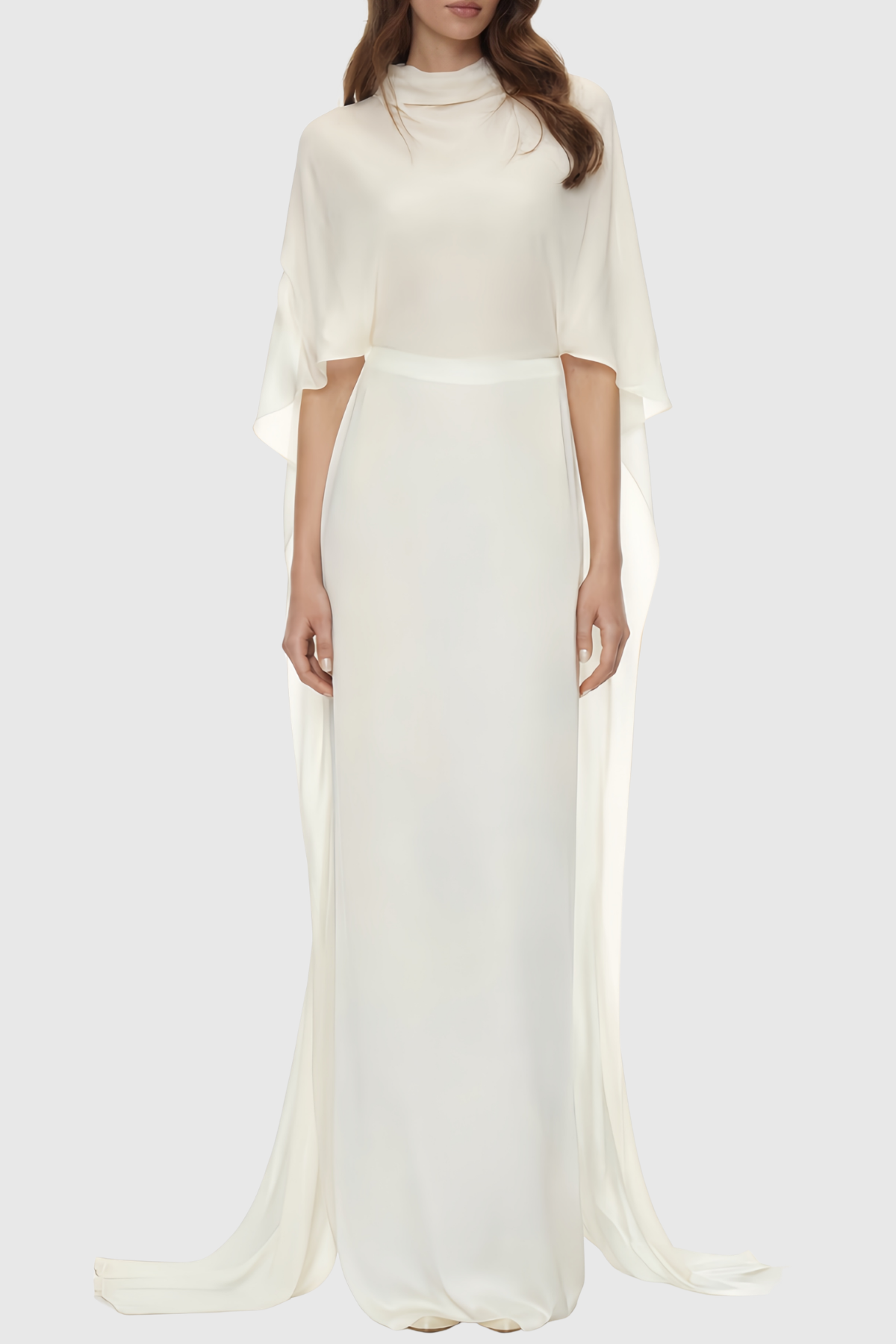 Kahlila Mesh Shawl Backless Maxi Dress