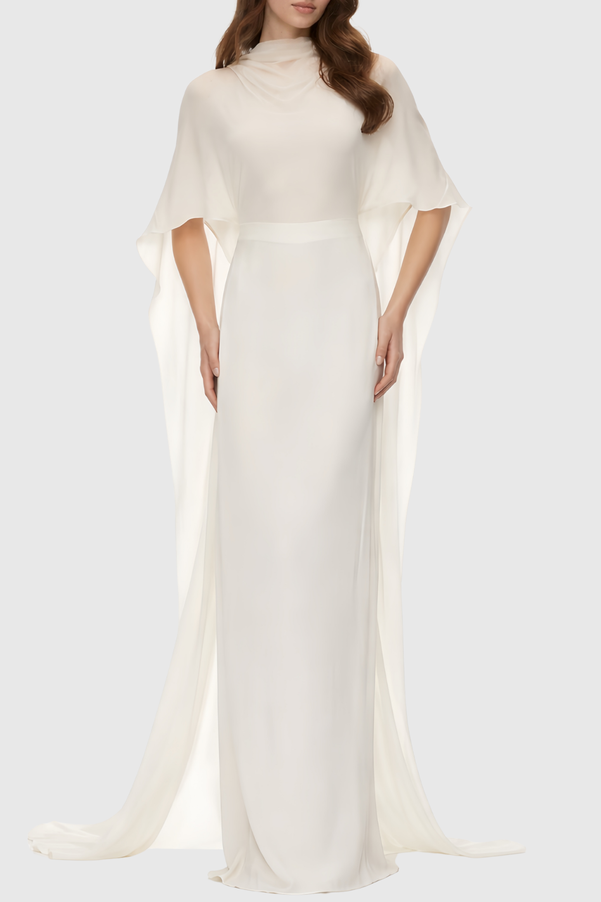 Kahlila Mesh Shawl Backless Maxi Dress