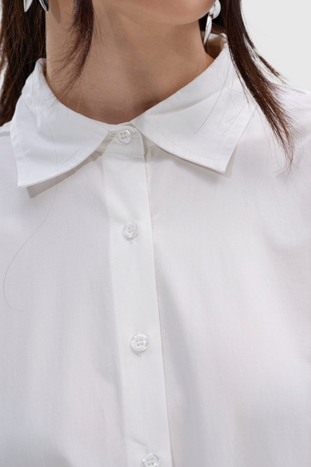 Kaika Ruffle Mini Shirt Dress