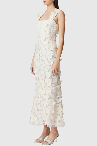 Kailee Butterfly Embroidered Midi Dress