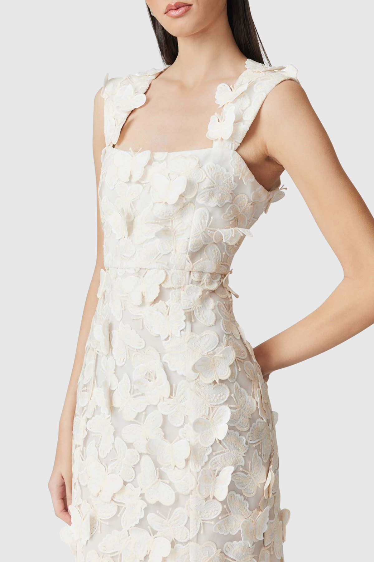 Kailee Butterfly Embroidered Midi Dress