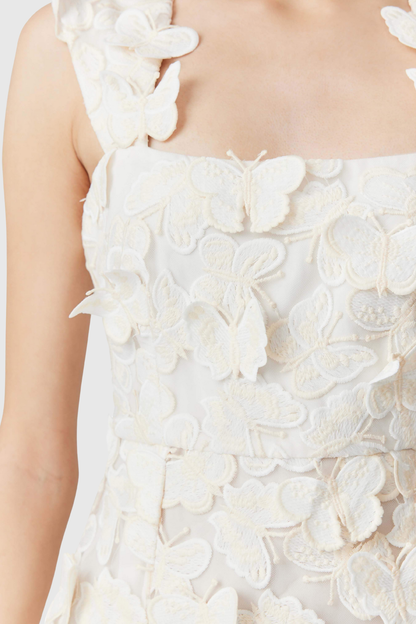 Kailee Butterfly Embroidered Midi Dress