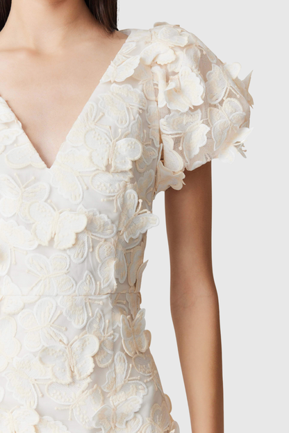 Kailee Butterfly Embroidered Mini Dress