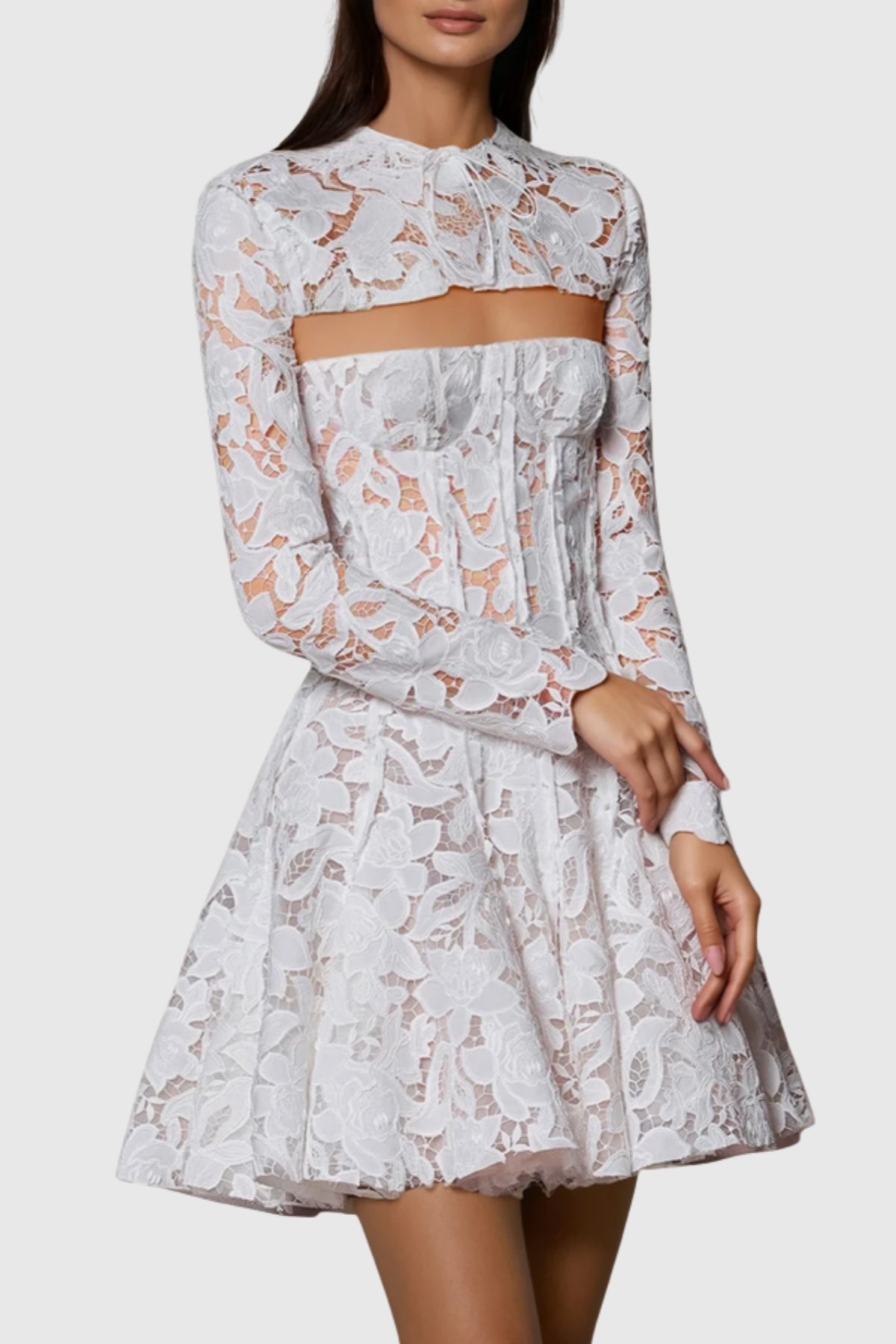 Kaito Floral Lace Mini Dress