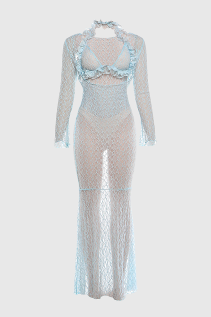 Kalilah Lace Halter Maxi Dress