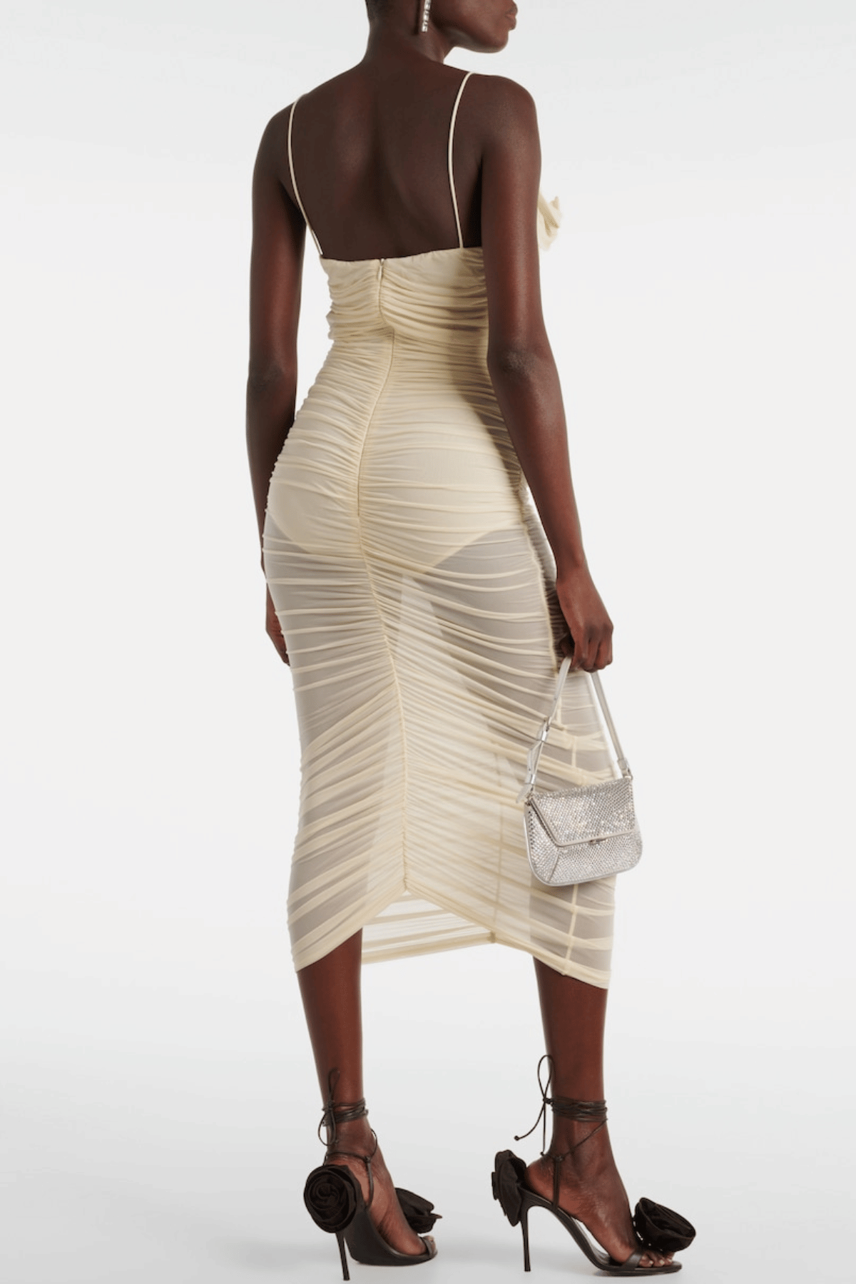 Kalmia Floral Ruched Midi Dress