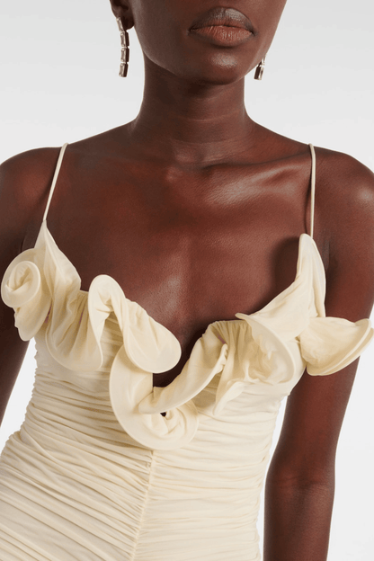 Kalmia Floral Ruched Midi Dress