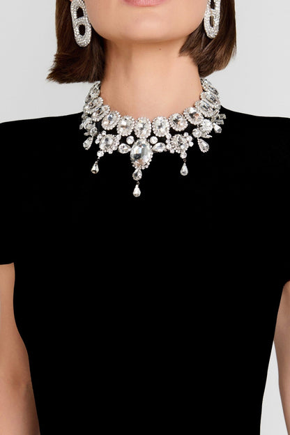 Karpo Crystal Embellished Mini Bandage Dress - Black