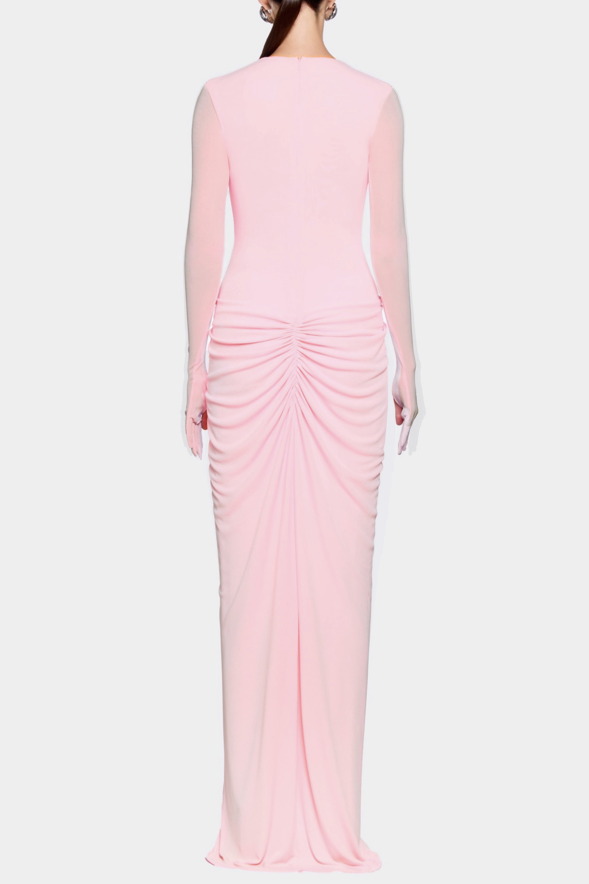 Kasha Metal Embellished Draped Maxi Dress - Pink