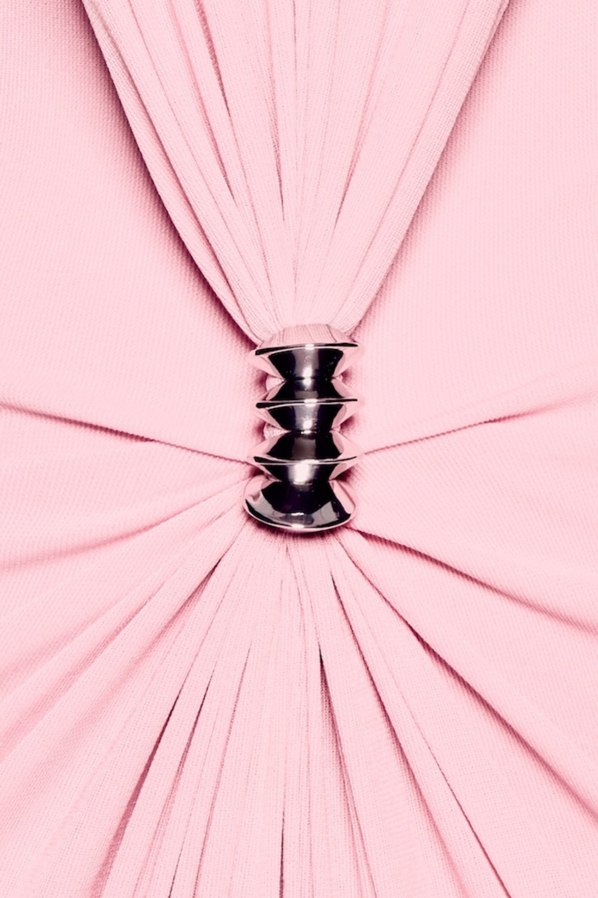 Kasha Metal Embellished Draped Maxi Dress - Pink