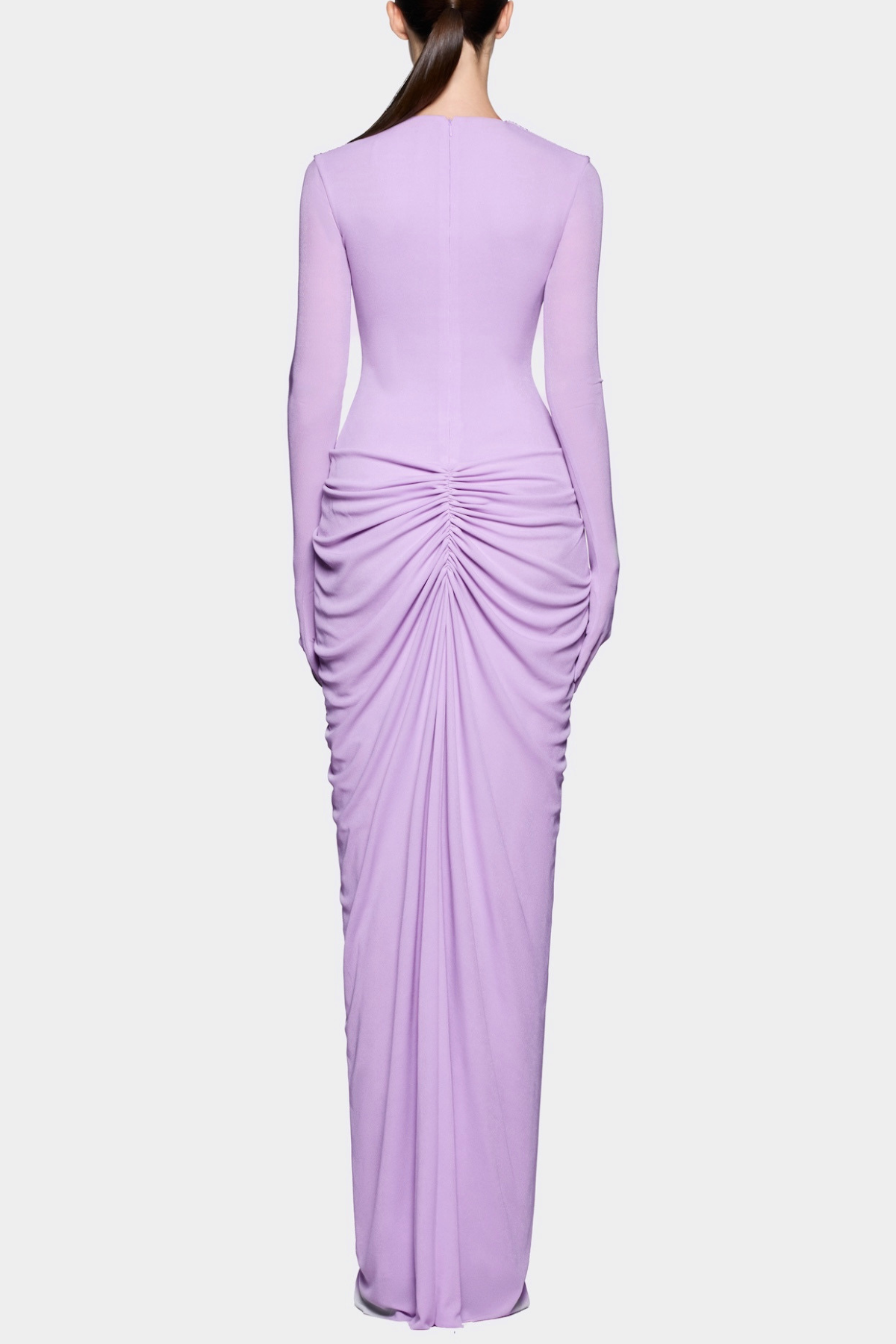 Kasha Metal Embellished Draped Maxi Dress - Purple