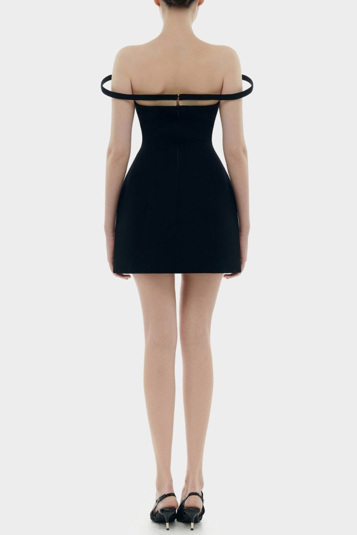 Kassiani Off Shoulder Mini Dress - Black