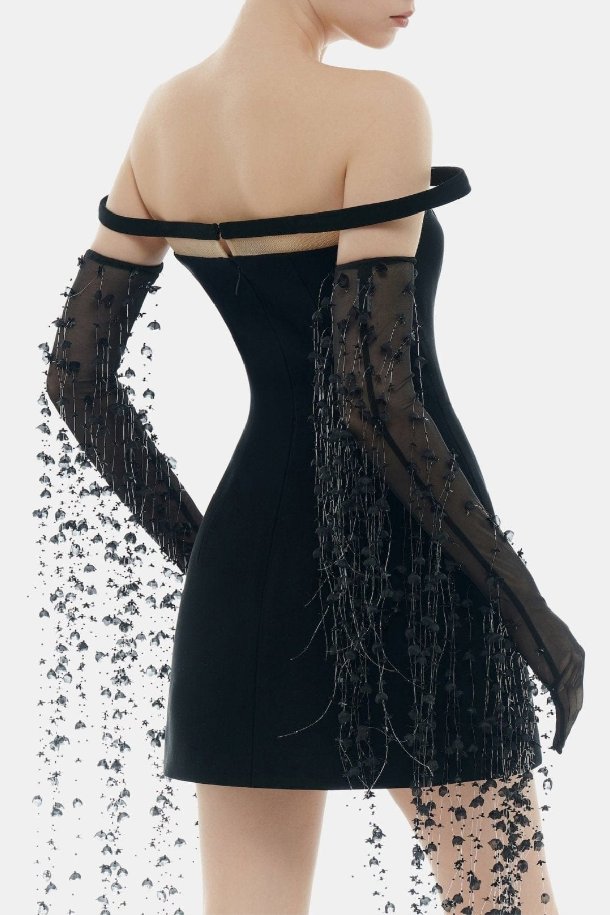 Kassiani Off Shoulder Mini Dress - Black