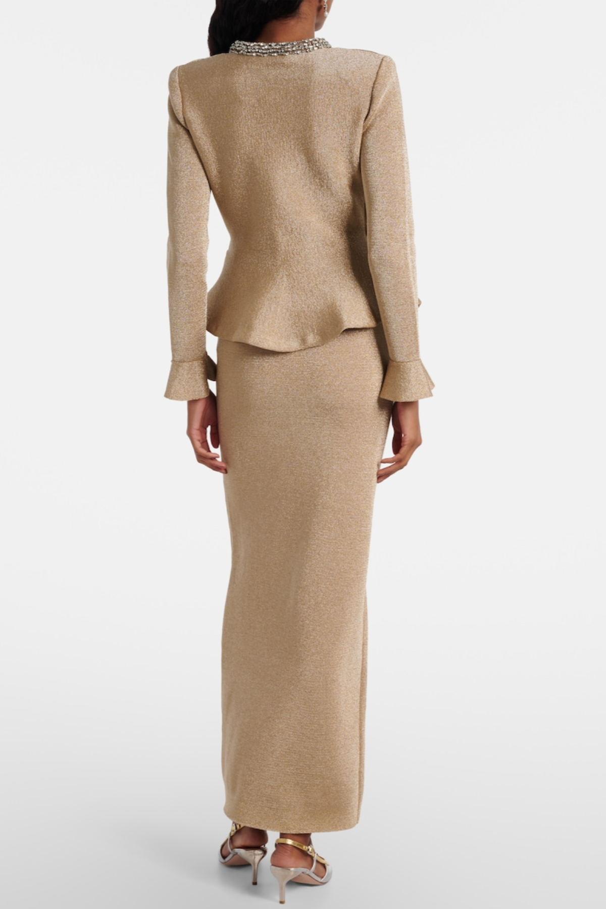 Katrina Crystal Embellished Knit Maxi Dress