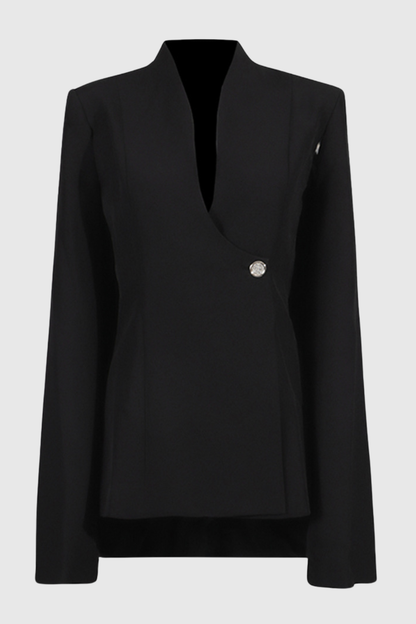 Kaydia Cape Sleeve Blazer - Black