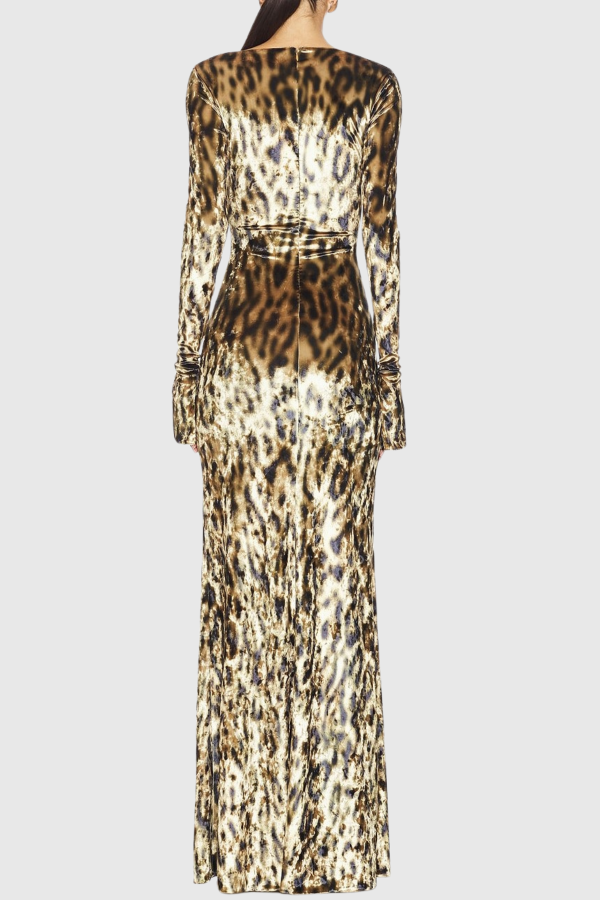 Kaysen Leopard Velvet Maxi Dress