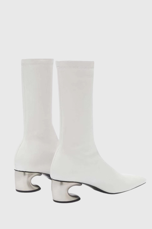 Keland Leather Ankle Boots - White
