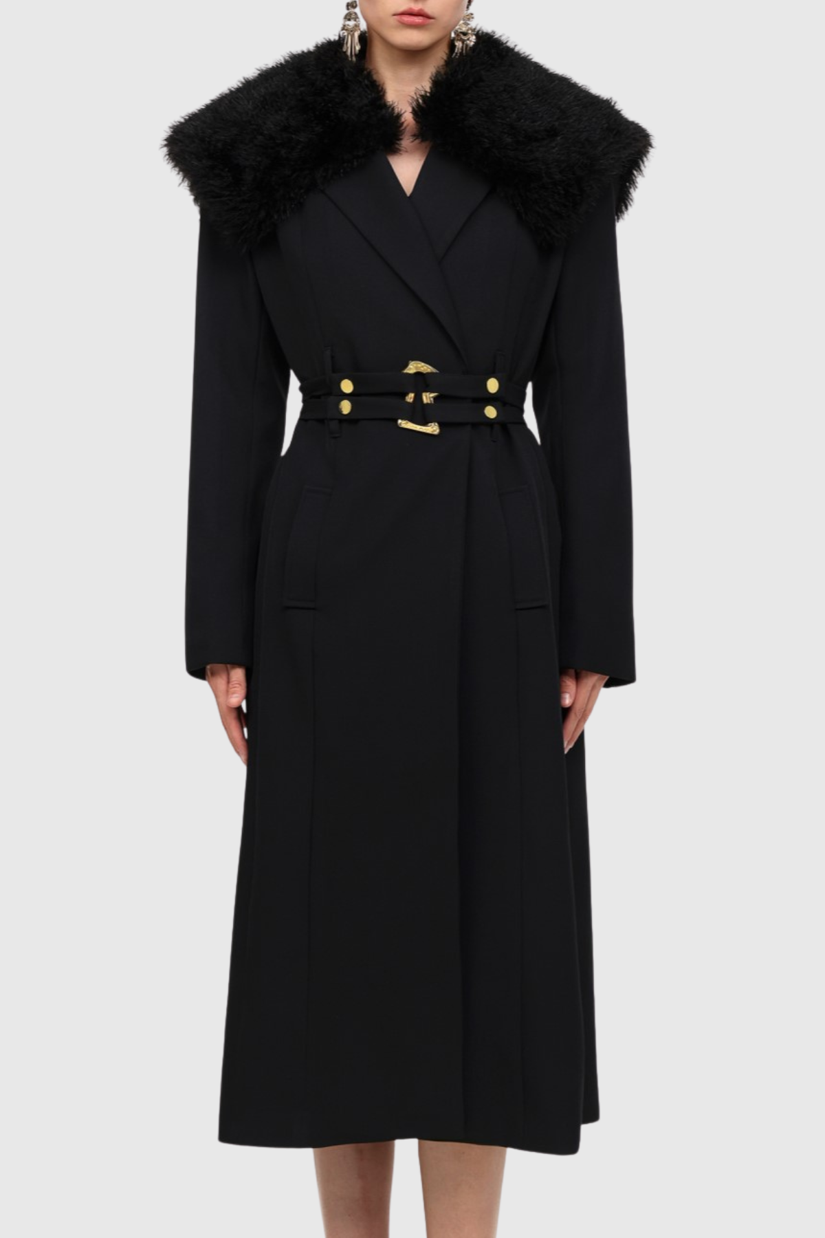 Kenna Faux Fur Belted Coat