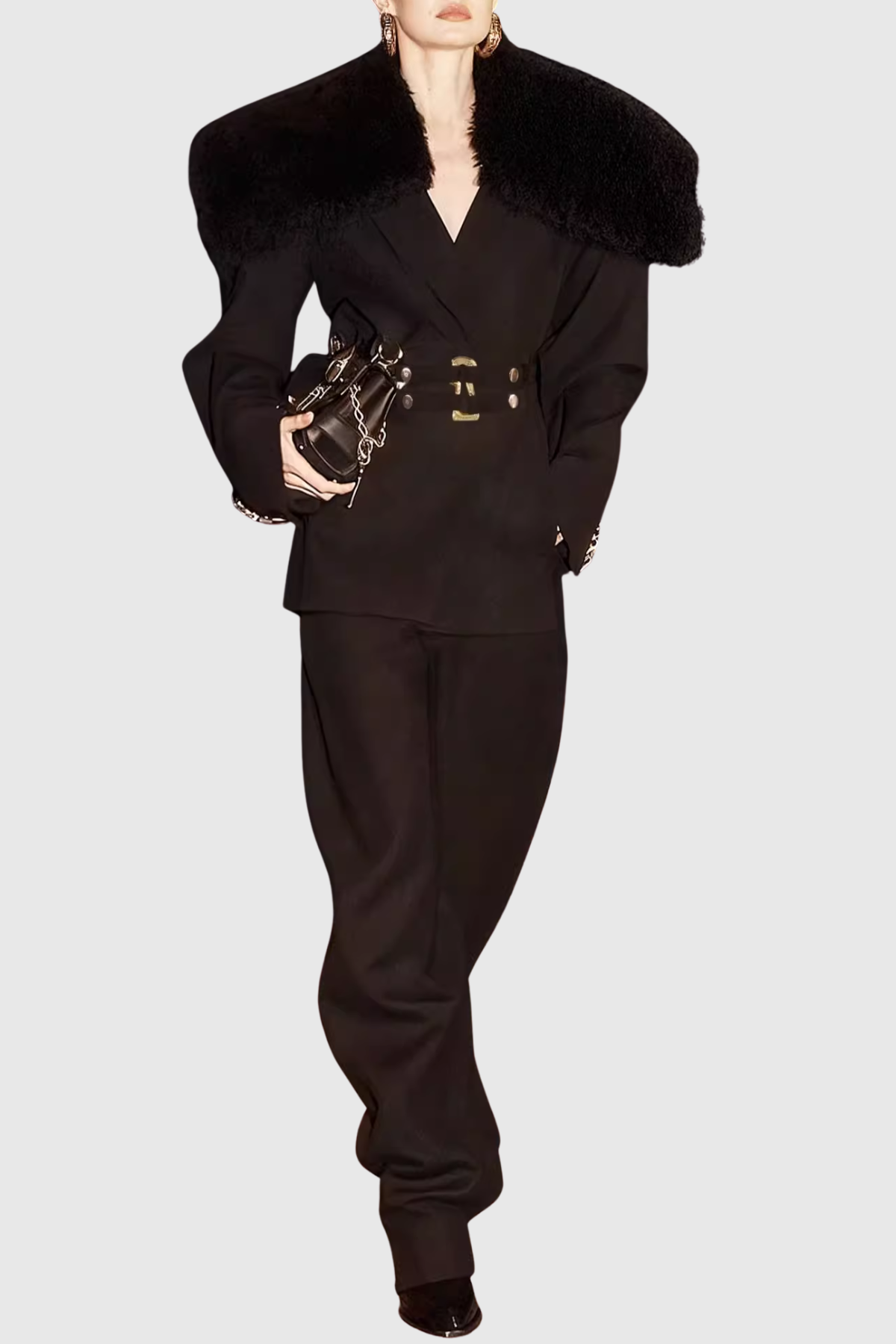 Kenna Faux Fur Belted Jacket