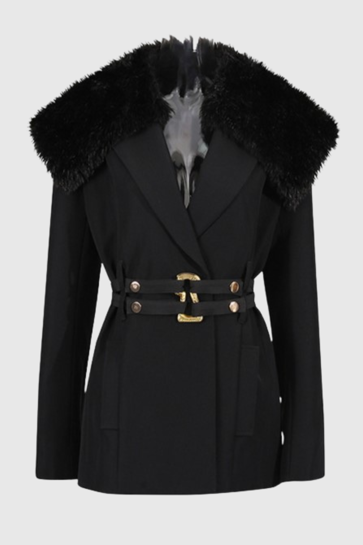 Kenna Faux Fur Belted Jacket