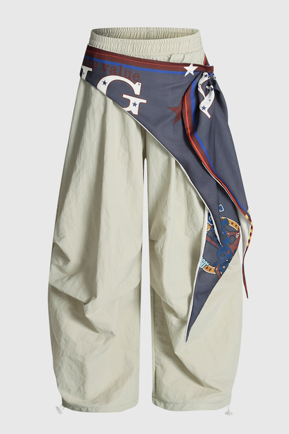 Kenta Baggy Cargo Pants - Apricot