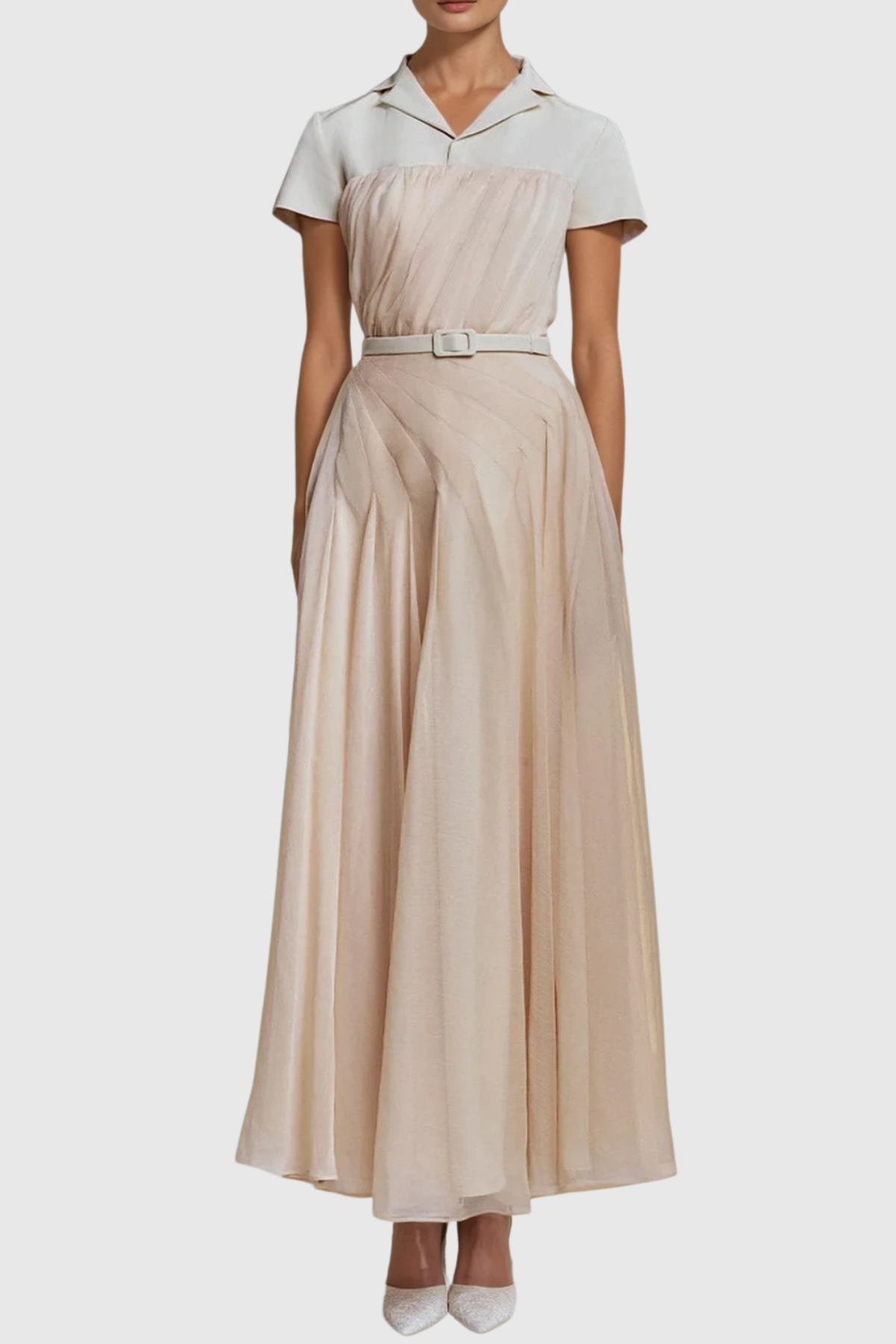 Kerio Deconstruct Pleated Maxi Dress