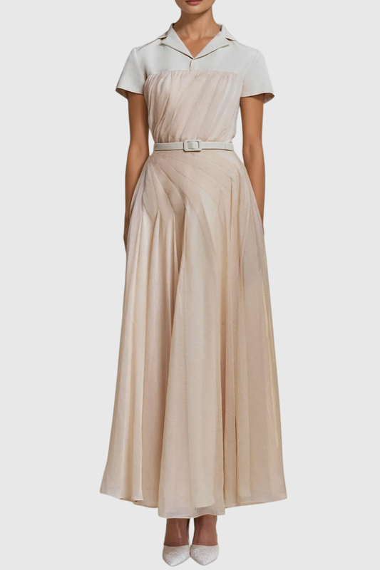 Kerio Deconstruct Pleated Maxi Dress