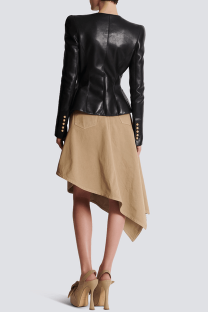 Kester Leather Buttoned Jacket