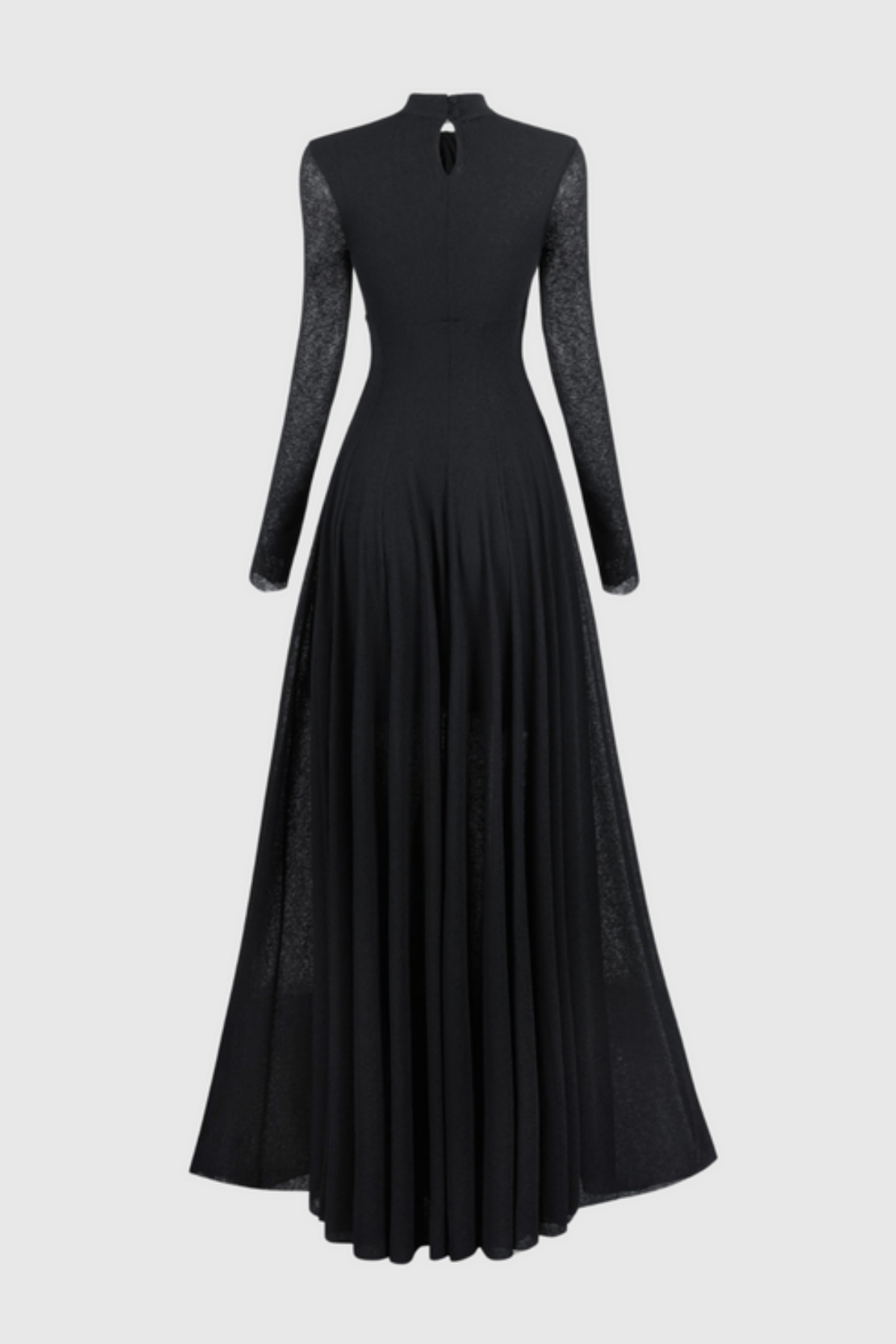 Khadia Twist Long Sleeve Maxi Dress - Black