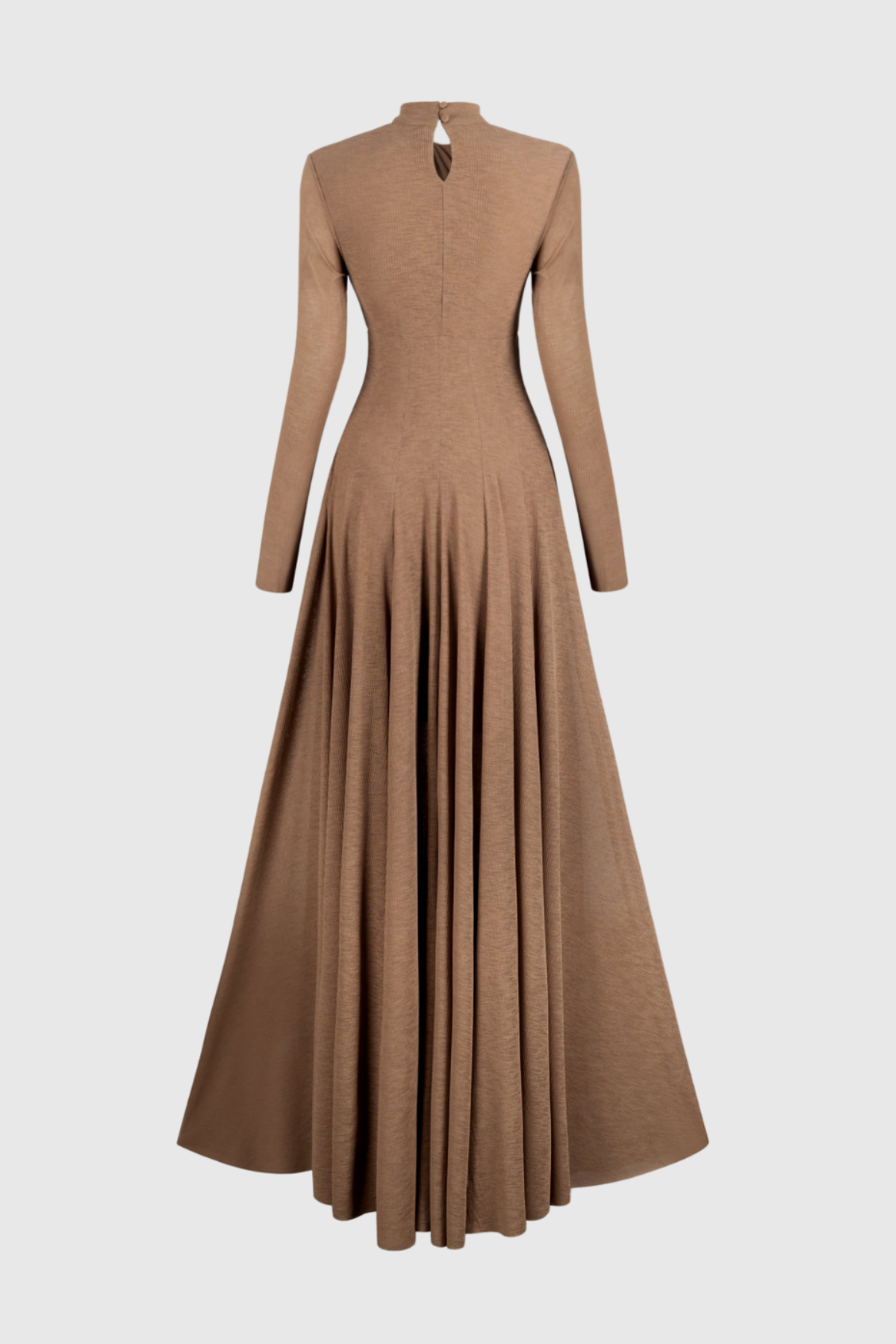 Khadia Twist Long Sleeve Maxi Dress - Khaki