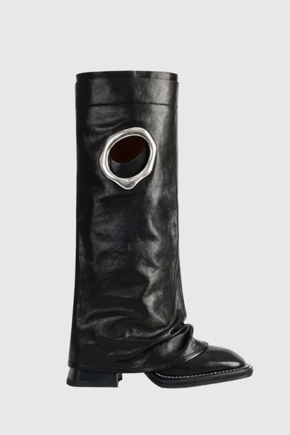 Kianya Metal halo Boots - Black