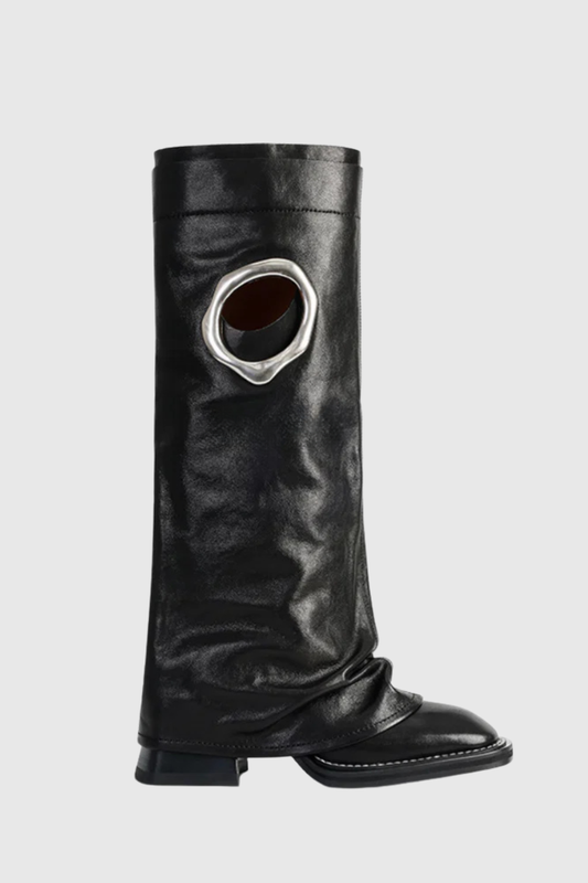 Kianya Metal halo Boots - Black
