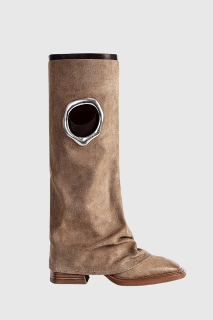 Kianya Metal halo Boots - Khaki