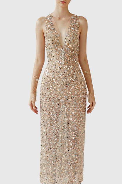 Kicolo Floral Embroidery Midi Dress