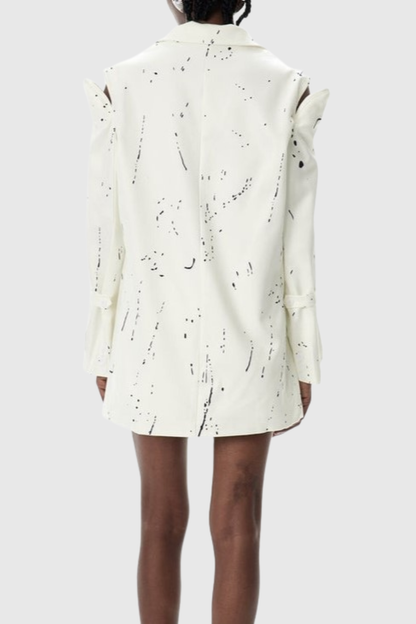 Kiefe Print Cutout Blazer