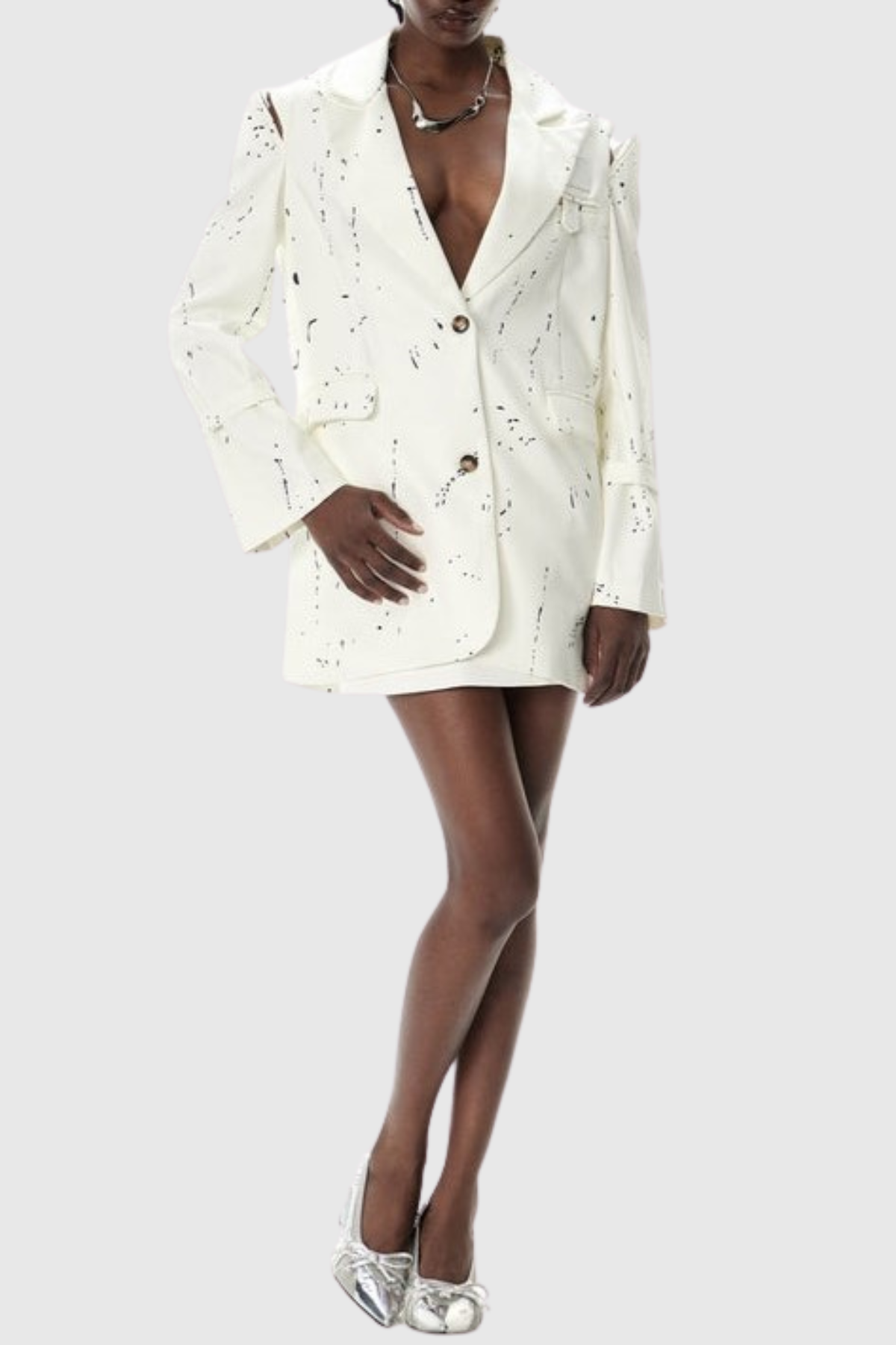 Kiefe Print Cutout Blazer