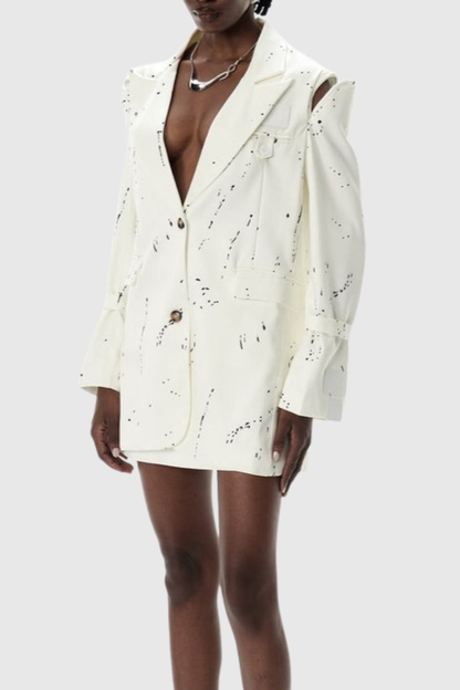 Kiefe Print Cutout Blazer