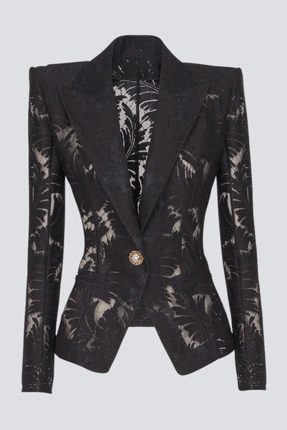 Kinan Single Breasted Lace Blazer