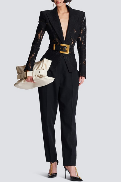 Kinan Single Breasted Lace Blazer