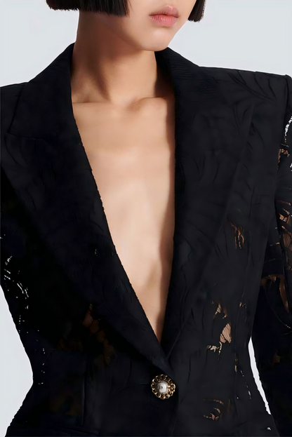 Kinan Single Breasted Lace Blazer