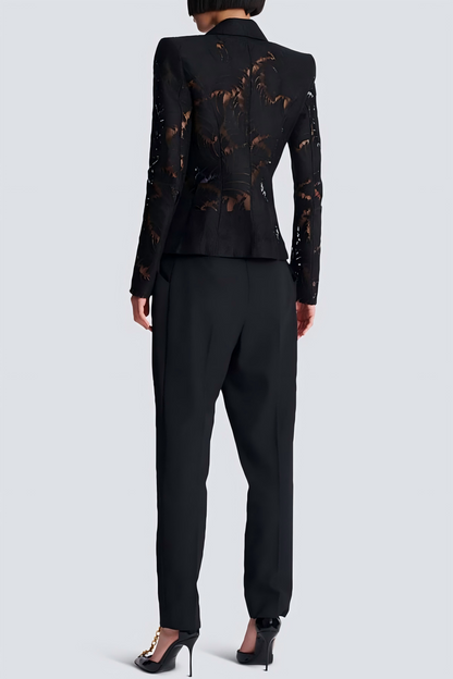 Kinan Single Breasted Lace Blazer