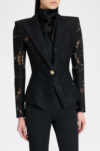 Kinan Single Breasted Lace Blazer