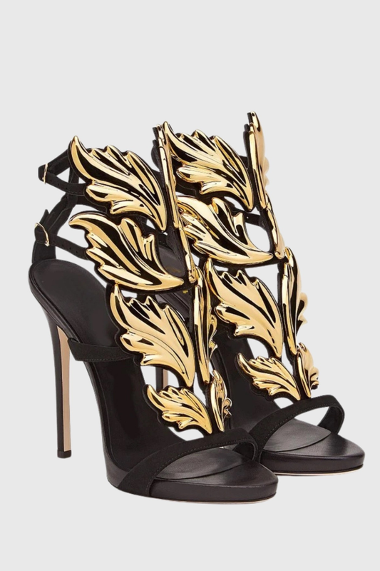 Kirby Mirrored Wing Sandals - Black