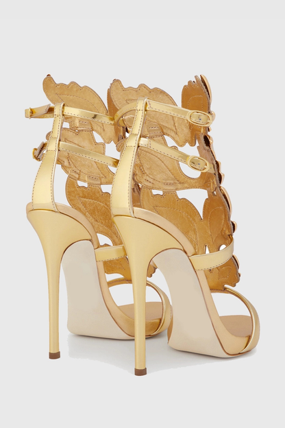Kirby Mirrored Wing Sandals - Gold