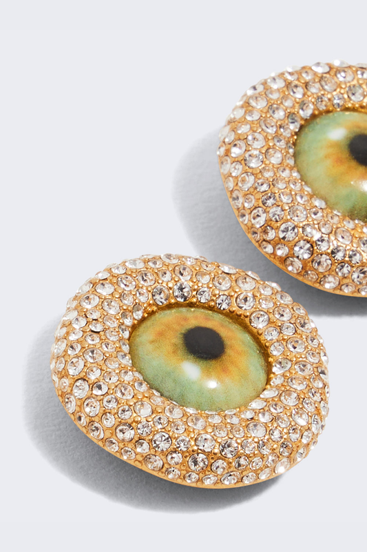 Kleph Eye Stud Rhinestone Earrings