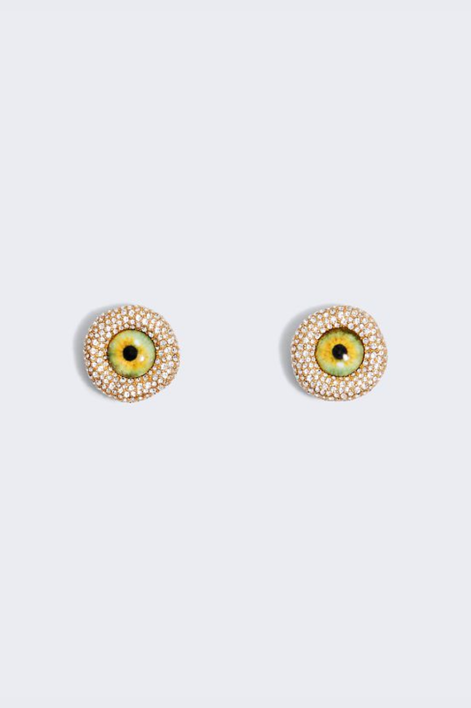 Kleph Eye Stud Rhinestone Earrings